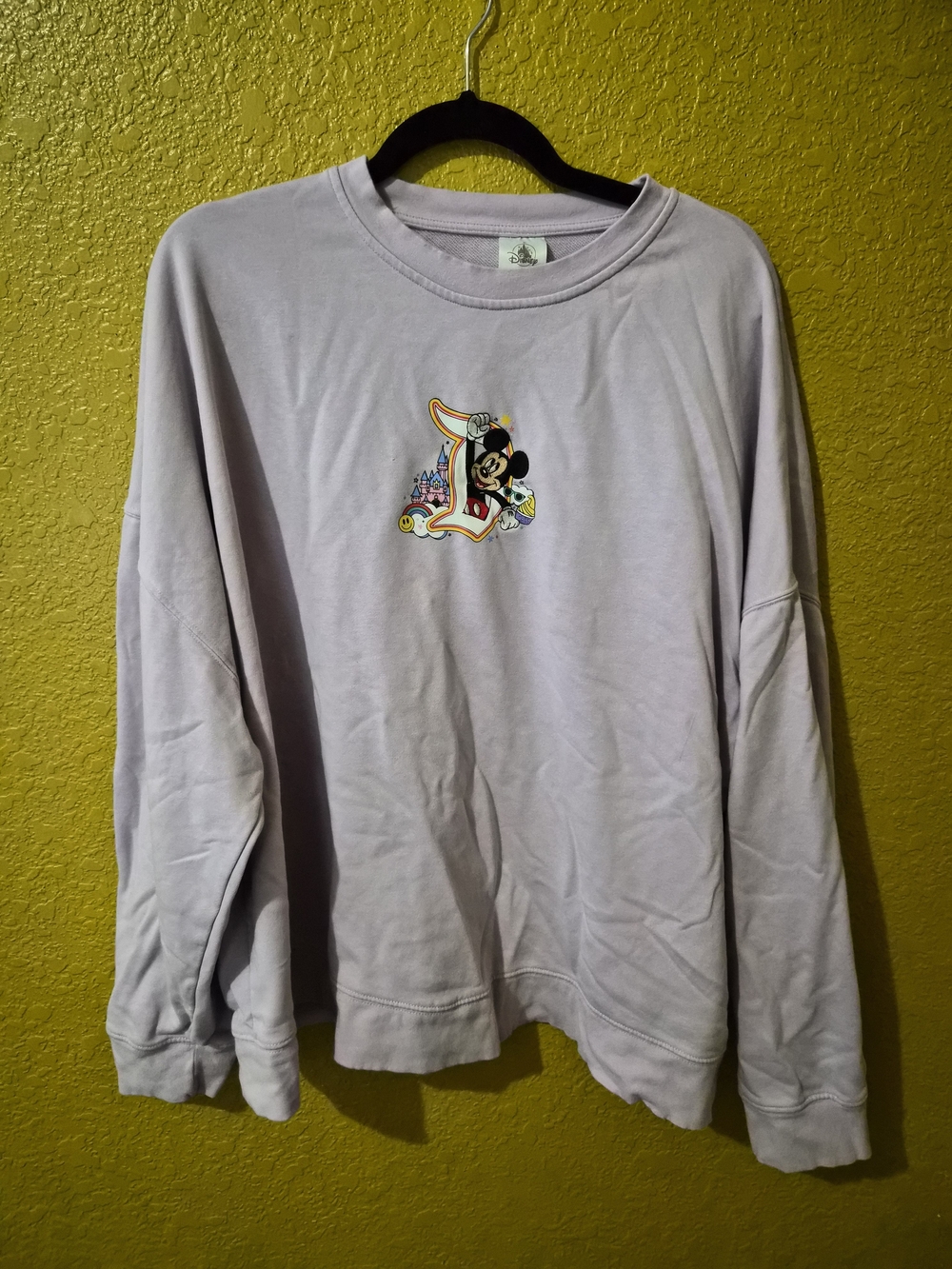 Disney Mickey Mouse Lavender Crewneck Sweatshirt